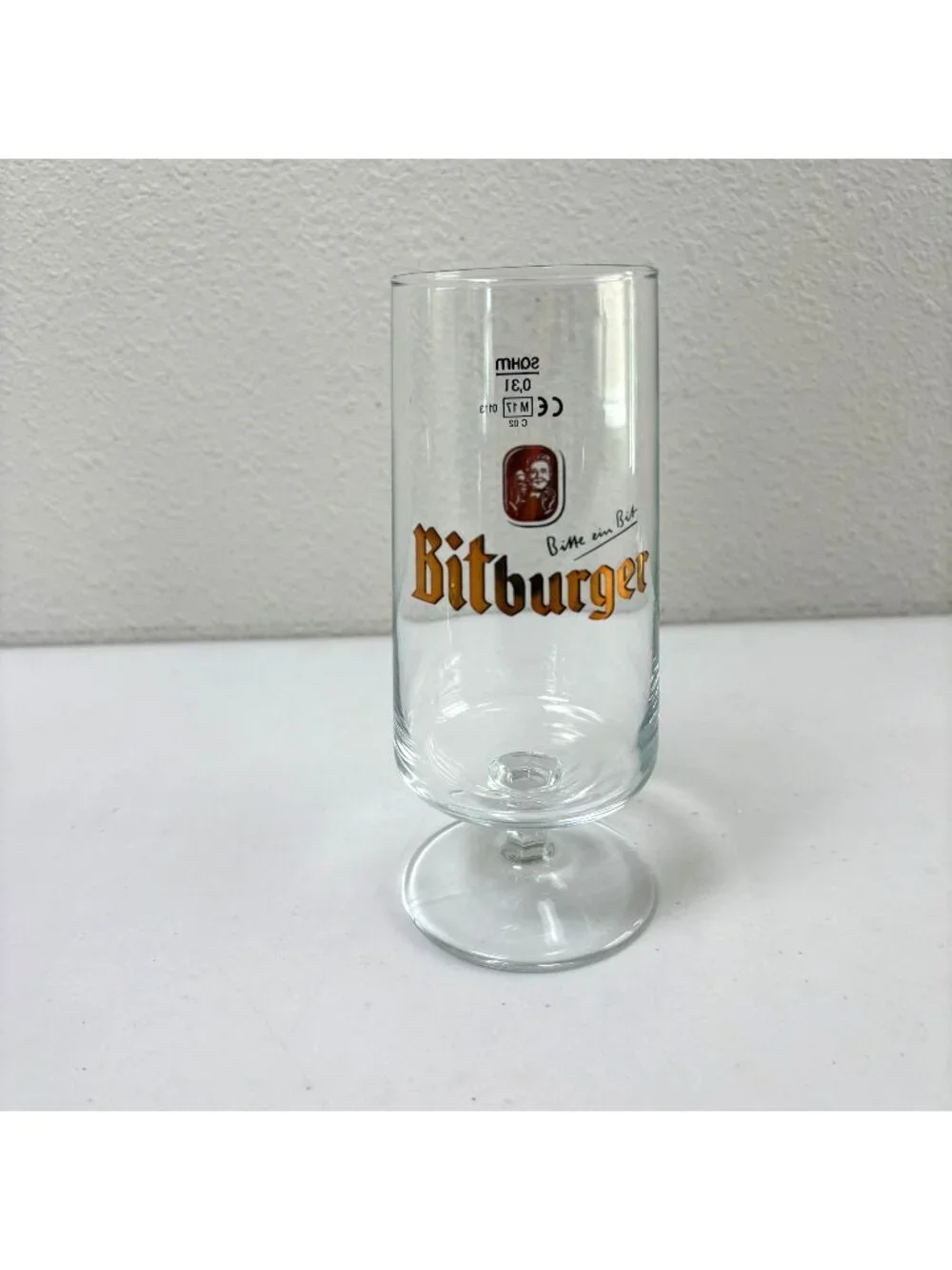 Bitburger German‎ Beer Glass Pilsner 0,31 Brewery Stemmed Bitburg SAHM